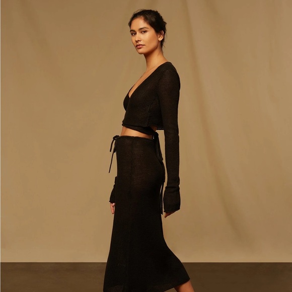 Onia Textured Linen Sweater Wrap - Picture 5 of 6